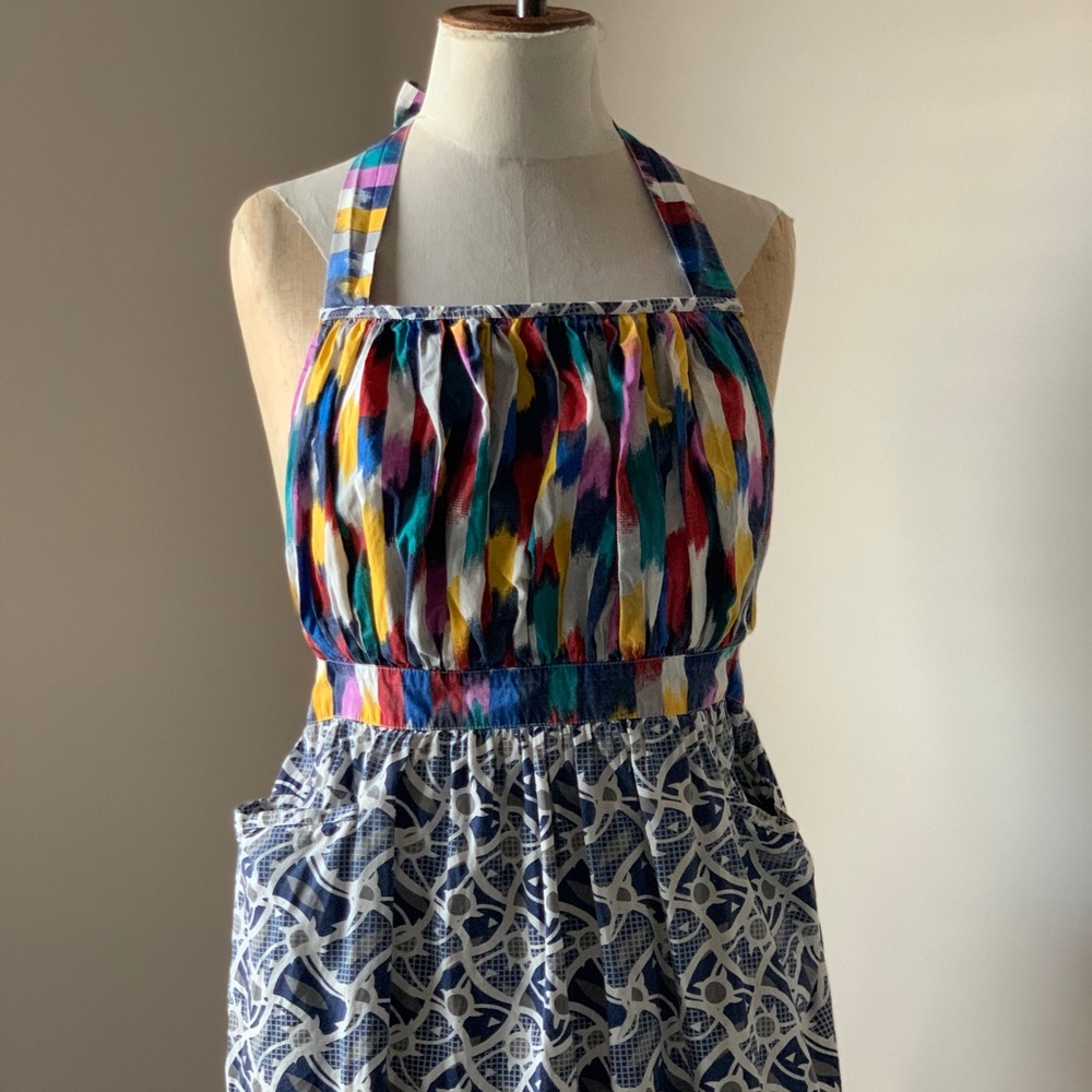 Anthropologie Abstract Ikat Apron One Size
